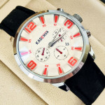 Kademan 628G Watch Leather Strap Stylish Watch With Date