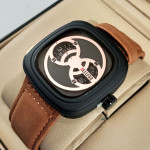 Belleda B8714-38 Leather Strap Original Watch Black & Gold Dial