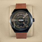 Belleda B8715 Original Watch Leather Strap Dial Black Color
