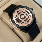 Belleda B8715 Leather Strap Original Watch Dial Gold Color