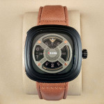 Belleda B8714 Leather Strap Original Watch Brown & Grey Color