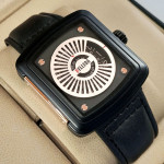 Belleda B9108 Original Watch Leather Strap Dial Black & Gold Color