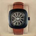 Belleda B8714 Leather Strap Original Watch Black & Grey Color