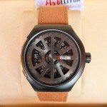 Belleda B8715 Leather Strap Original Watch Dial Round Black Color