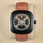 Belleda B8714 Leather Strap Original Watch Brown & Grey Color