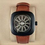 Belleda B8714 Leather Strap Original Watch Black & Grey Color