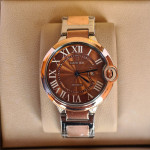 Cartier 3835 watch Silver + Rose Gold chain strap watch