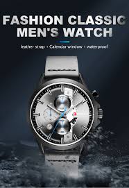 CURREN 8325 Chronograph Sports Watch Men Leather Strap