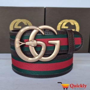 Gucci Imported Belt Gold Snake Buckle