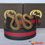 Gucci Imported Belt Gold Stylish Buckle Snake Design