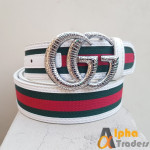 Gucci Imported Silver Snake Belt