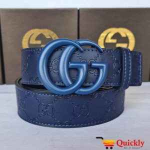 Gucci Imported Belt Blue Buckle