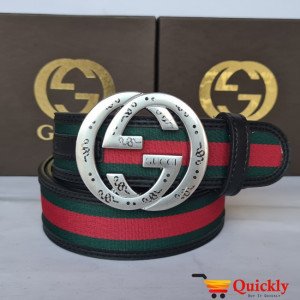 Gucci Imported Belt Silver Color Unique And Stylish Buckle