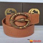 Gucci Imported Belt Gold Snake Design Stylish Buckle