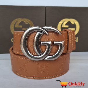 Gucci Imported Belt Silver Buckle Stylish Design