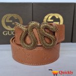 Gucci Imported Belt Gold Color Snake Design Stylish Buckle