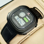 Kademan K365 Black Digital Watch Leather with Night Vision