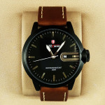 Kademan 529G Watch Leather Strap Stylish Watch With Date