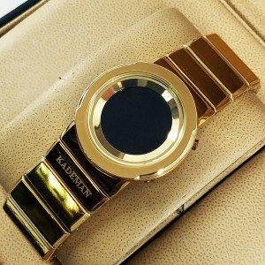 KADEMAN 9052 Women Simple Bracelet Watch with Steel Strap Waterproof Electronic Watch - Gold
