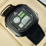 Kademan K365 Black Digital Watch Leather with Night Vision
