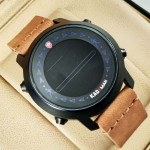 Kademan 6181G Watch Leather Strap Digital Watch