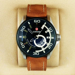 Kademan 6171 Watch Leather Strap With Date