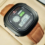 Kademan K365 Brown Digital Watch Leather with Night Vision