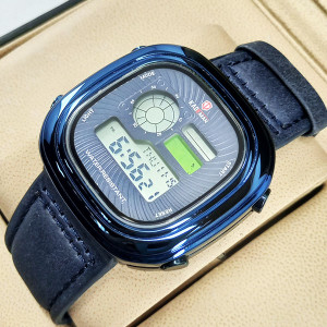 Kademan K365 Blue Digital Watch Leather with Night Vision