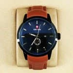 Kademan 560B Watch Leather Strap With Date