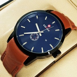 Kademan 560B Watch Leather Strap With Date