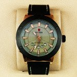 Kademan 6167G Watch Leather Strap With Date