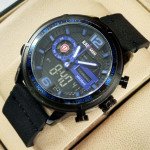 Kademan K6165 Watch Leather Strap Analog & Digital