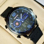 Kademan K6165 Watch Leather Strap Analog & Digital