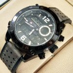 Kademan K820G Watch Leather Strap Analog & Digital Watch