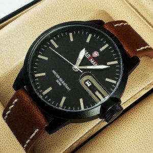 Kademan 529G Watch Leather Strap Stylish Watch With Date