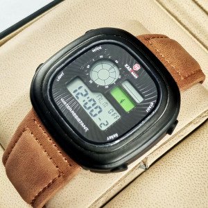 Kademan K365 Brown Digital Watch Leather with Night Vision