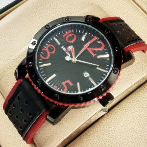Kademan 9020G Watch Leather Strap With Date