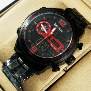 Kademan K6165 Watch Chain Strap Analog & Digital Stylish Watch