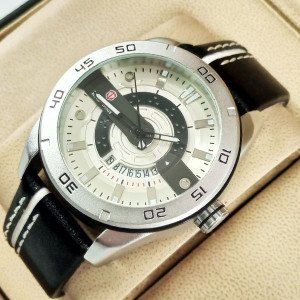 Kademan 803G Watch Leather Strap With Date Wrist Watch