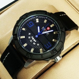 Kademan 6081G Watch With Date Leather Strap