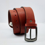 Genuine Leather Belt For Men Mustard Color With Buckle QBL011