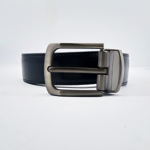 Genuine Leather Belt Black & Brown Color 2 Side With Buckle For Men QBL016