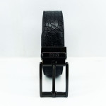 Genuine Leather Belt Crocodile Black Color With Buckle  For Men QBL028