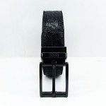 Genuine Leather Belt Crocodile Black Color With Buckle  For Men QBL028