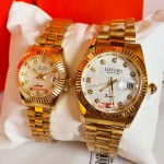 Longbo Original Couple Watches Gold Color Rolex Style