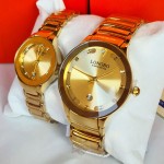 Longbo Original Couple Watches Gold Color Rado Style
