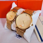 Longbo Original Couple Watches Gold Color Movado Style