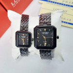 Longbo Original Couple Watches Chain Strap Black Color