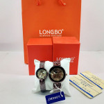 Longbo Original Couple Watches Chain Strap Coffee Color