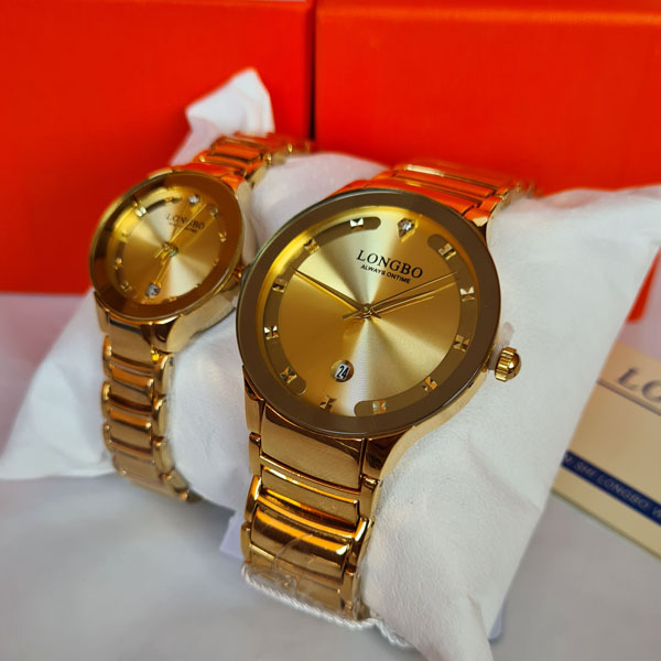 Longbo Original Couple Watches Gold Color Rado Style